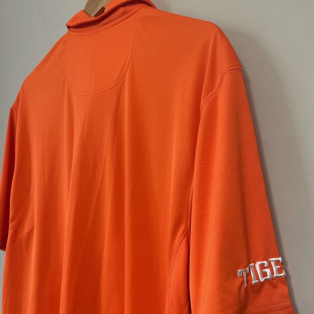 Champion Golf Polo Shirt Clemson Tigers Mens XL NCAA Performance Orange Striped - Picture 8 of 9